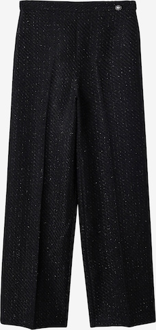 MANGO Wide leg Pantalon 'Bling' in Zwart: voorkant