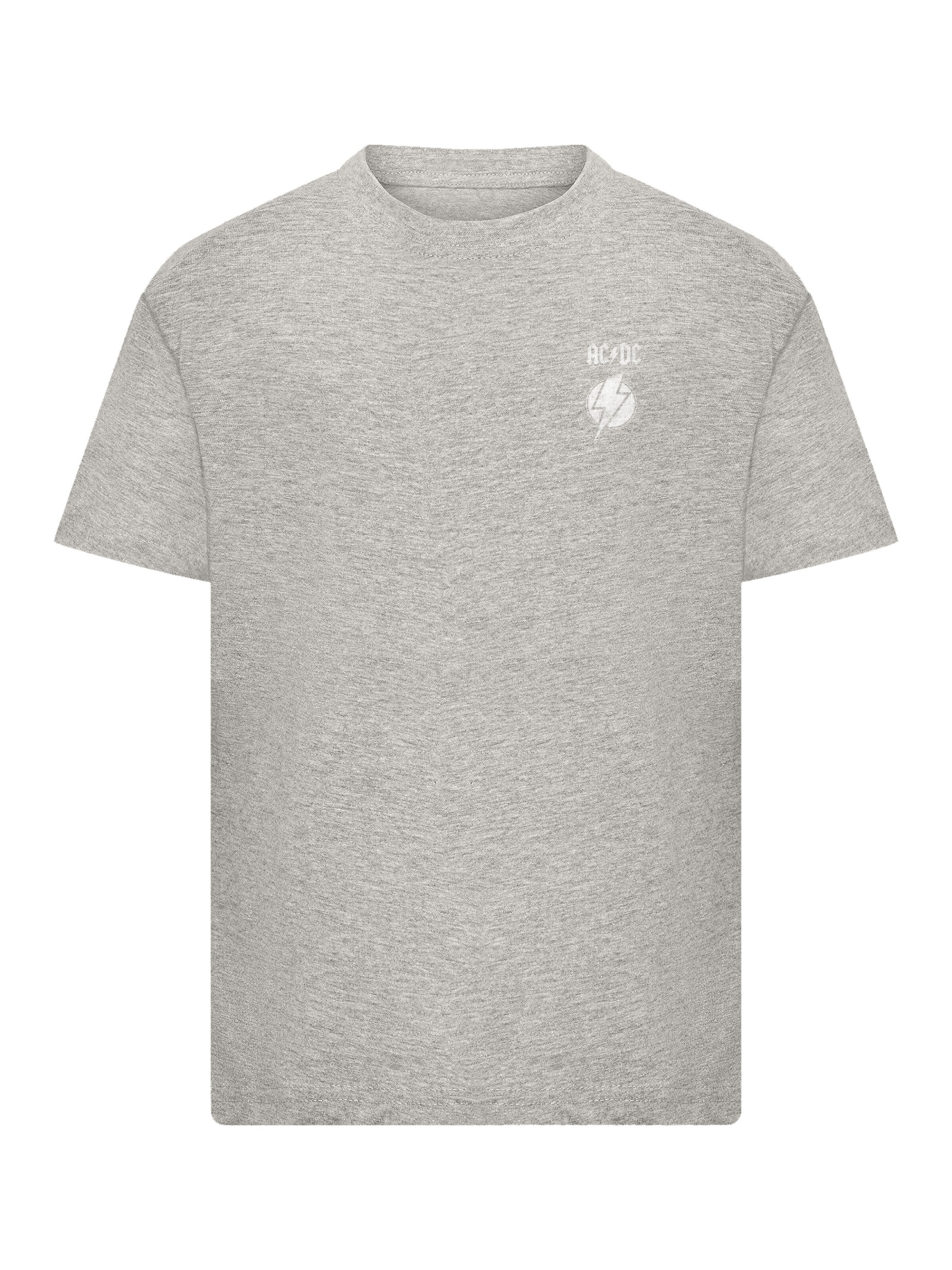 T-Shirt 'ACDC Lightning Bolt' F4NT4STIC en gris : devant