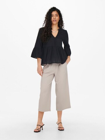 JDY Wide leg Pleat-Front Pants 'Tanja' in Grey