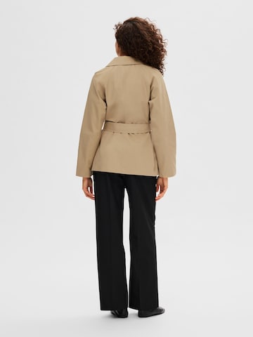 SELECTED FEMME Between-Seasons Coat 'BELINDA' in Brown