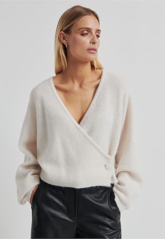 Cardigan SECOND FEMALE en beige : devant