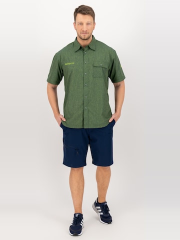 Coupe regular Chemise 'Outdoorhemd Copper Herren Kurzarmhemd kariert große Größen' deproc en vert