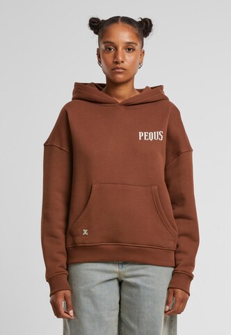 Pequs Sweatshirt in Braun: Vorderseite