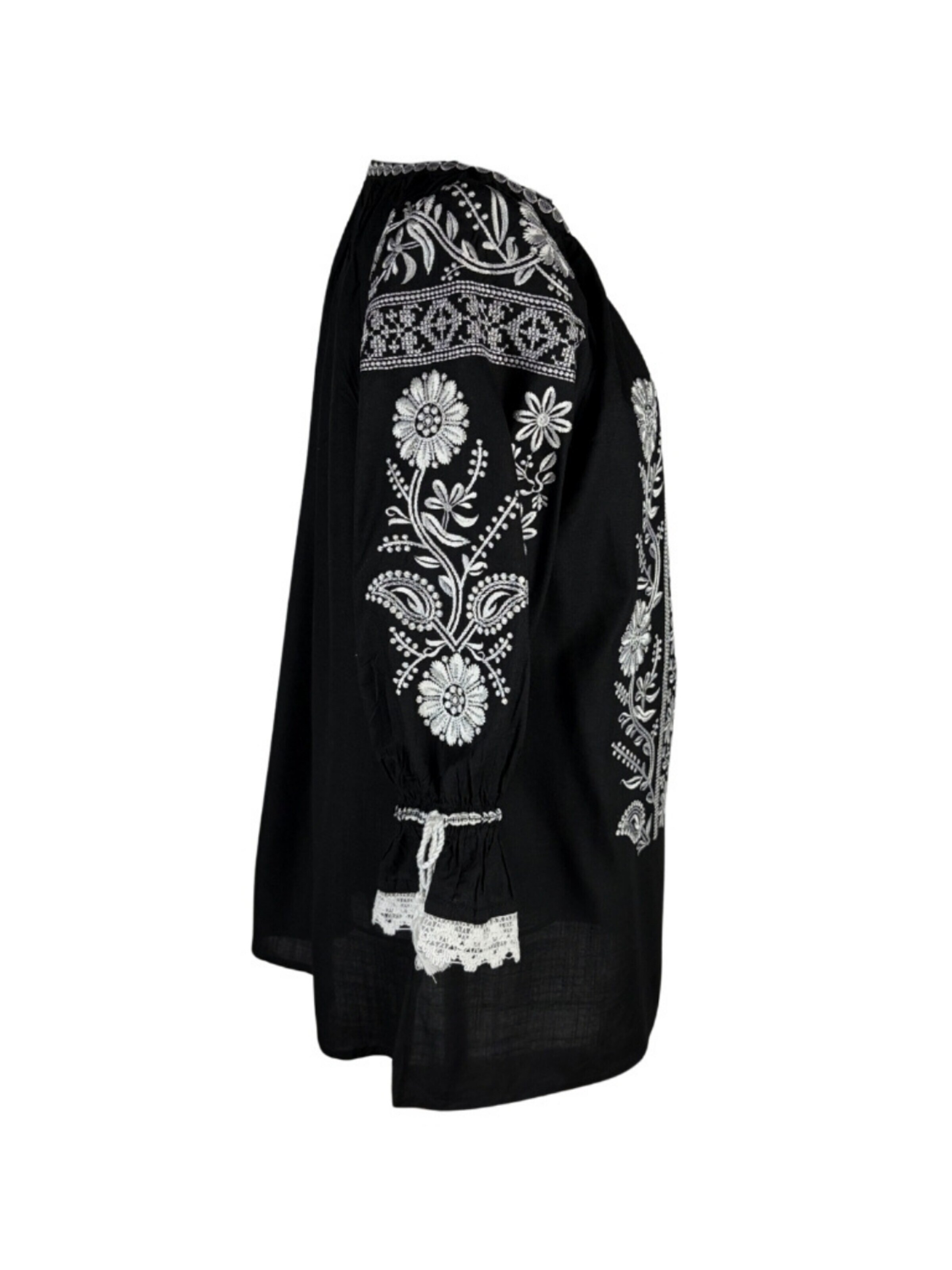 Rody’s foreverDirndl bluza 'Damenbluse IL26 schwarz/weiß , marimea L' - crna boja