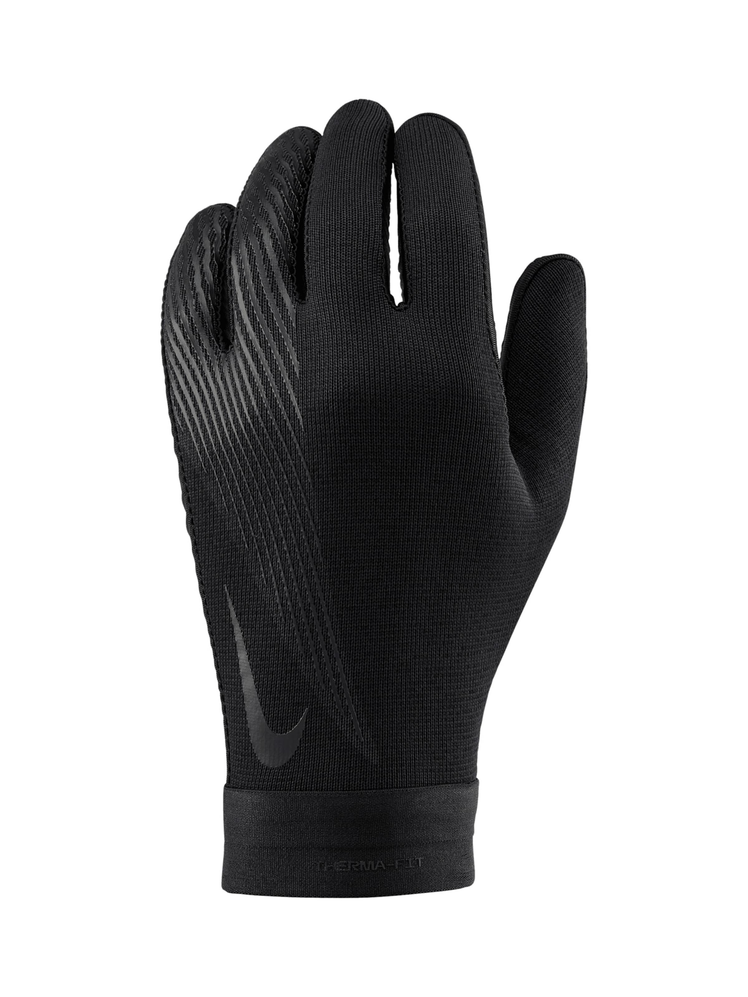 NIKE Athletic Gloves in Black: front