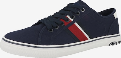 TOM TAILOR Sneakers laag in de kleur Donkerblauw / Rood / Wit, Productweergave
