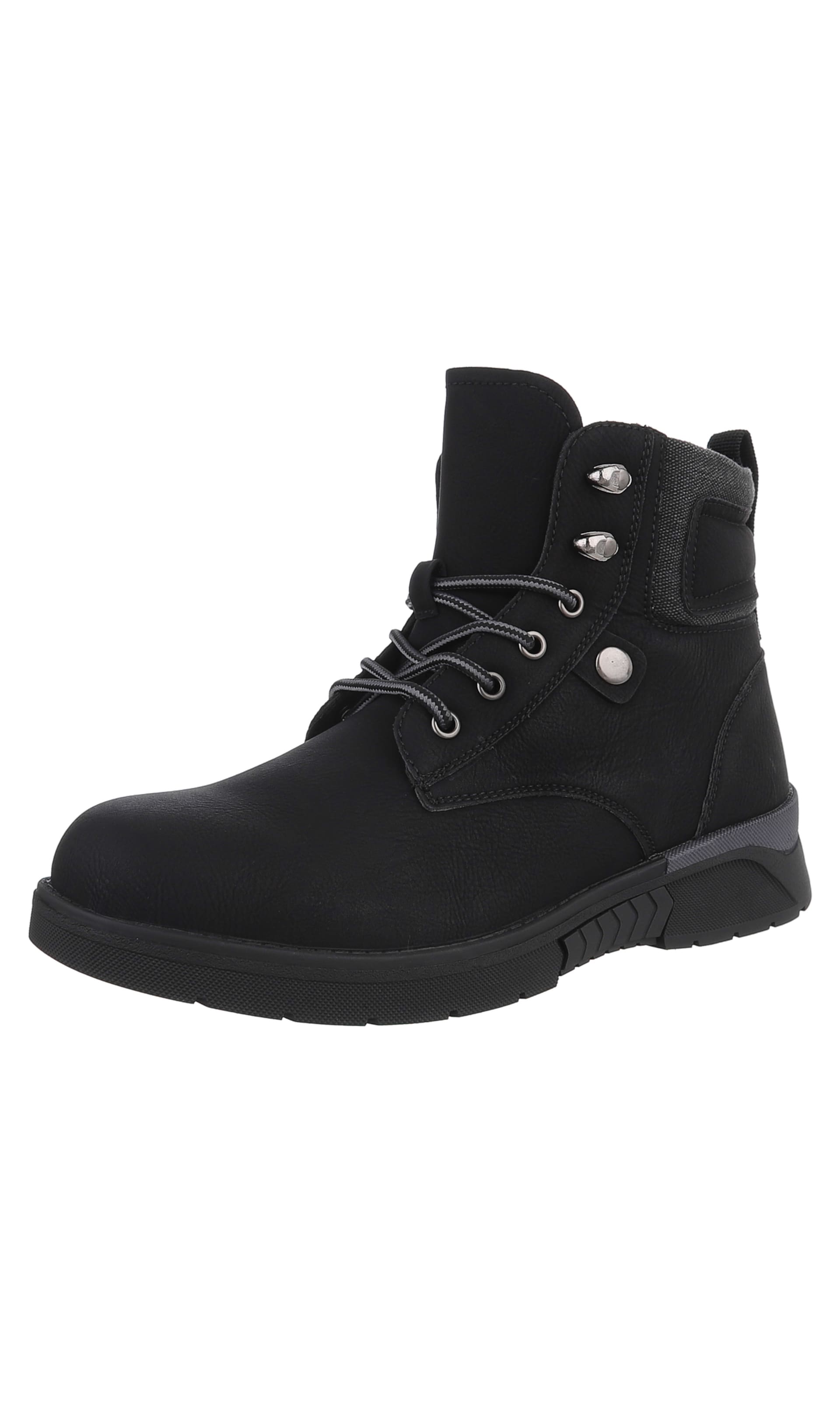 CoolWalk Schnürboots in Schwarz: Vorderseite