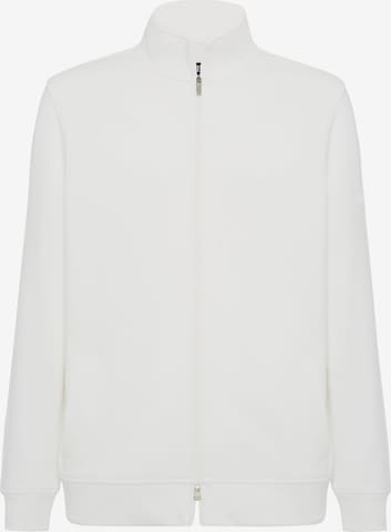 Boggi Milano Zip-Up Hoodie in White: front