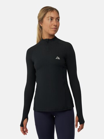 T-shirt fonctionnel 'Half Zip' DANISH ENDURANCE en noir : devant