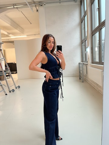 Sálea Wide leg Τζιν σε μπλε