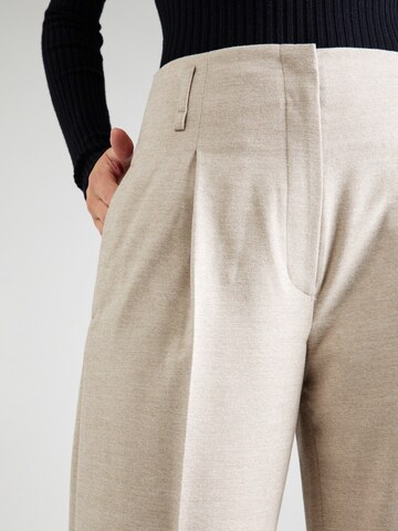 GERRY WEBER - Pierna ancha Pantalón plisado en beige