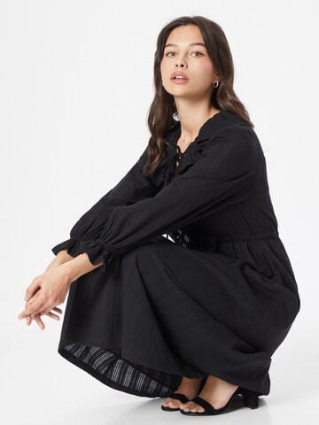 Warehouse Shirt Dress in Black