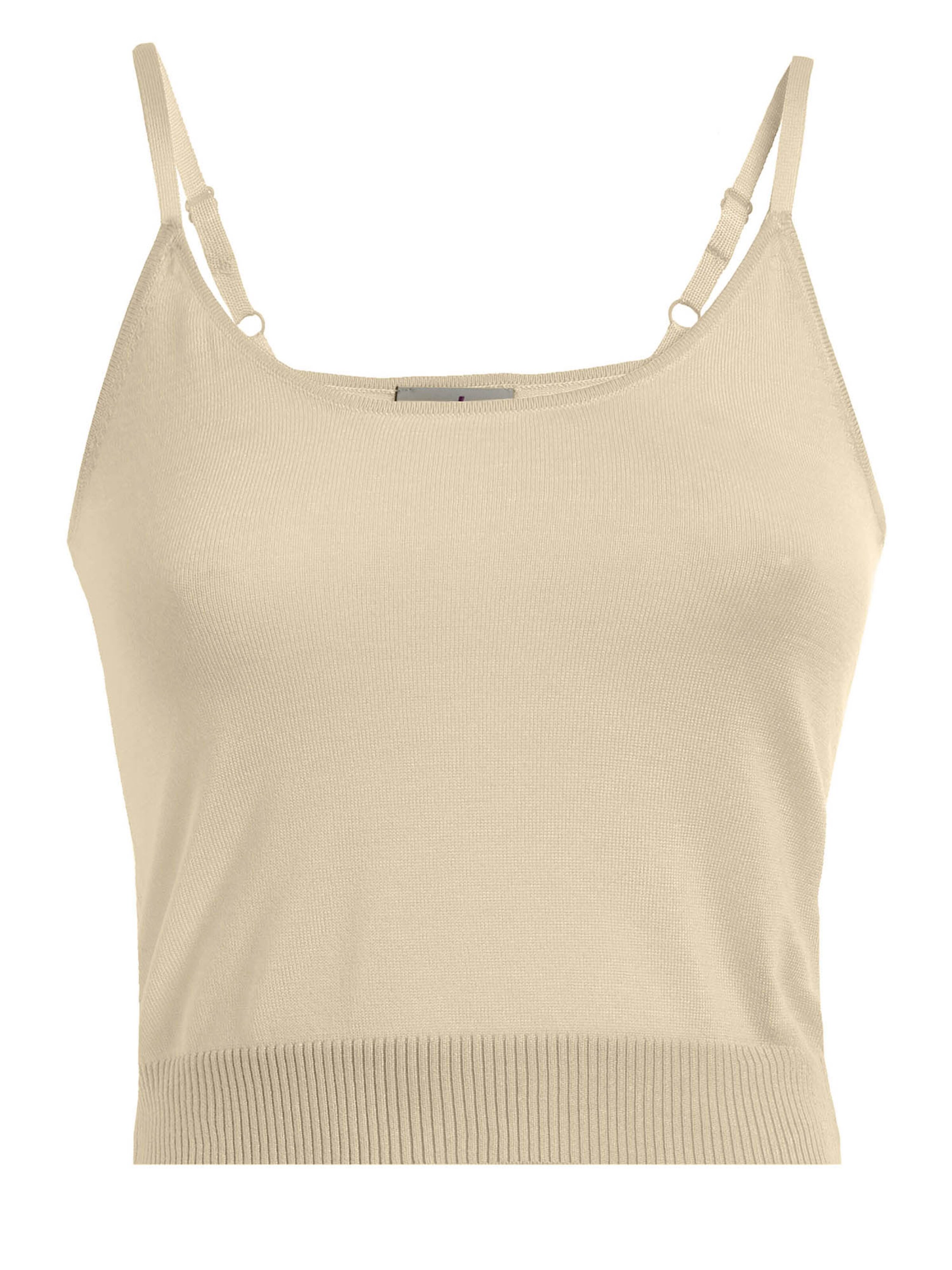 DEHA Gebreide top 'Fest' in Beige: voorkant
