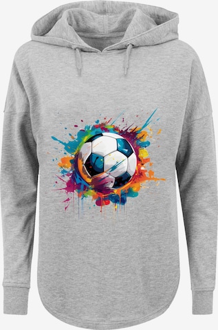 Sweat-shirt 'Bunte Fußball Grafik' F4NT4STIC en gris : devant