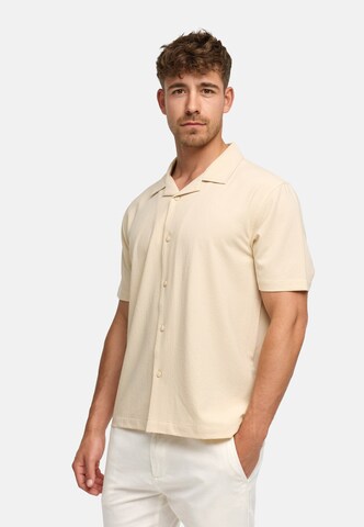 INDICODE JEANS Regular fit Button Up Shirt 'INDaminos' in Beige