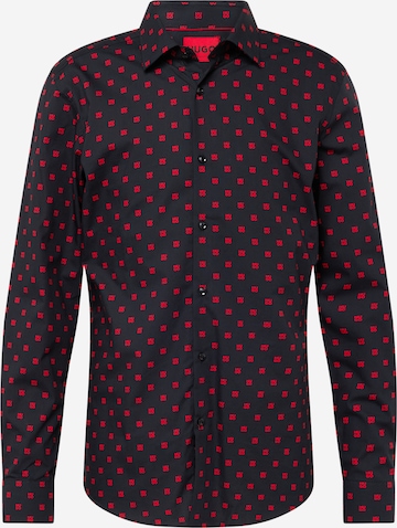 HUGO Red Slim Fit Skjorte 'Kenno' i svart: forside