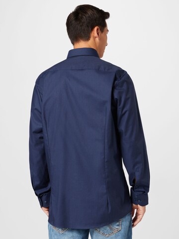 Slim fit Camicia di OLYMP in blu