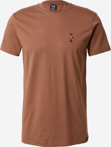 Iriedaily T-Shirt 'Nutcrax' in Braun: predná strana
