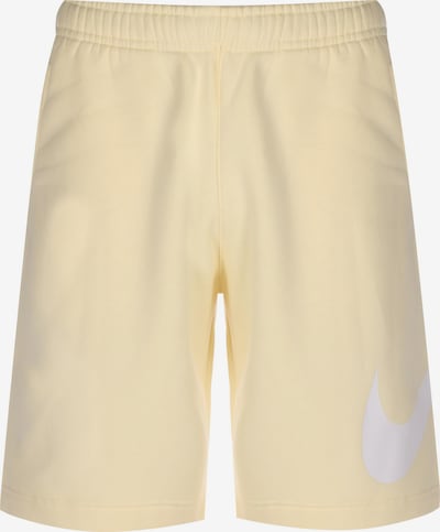 NIKE Pantalon de sport 'Club' en jaune pastel / blanc, Vue avec produit