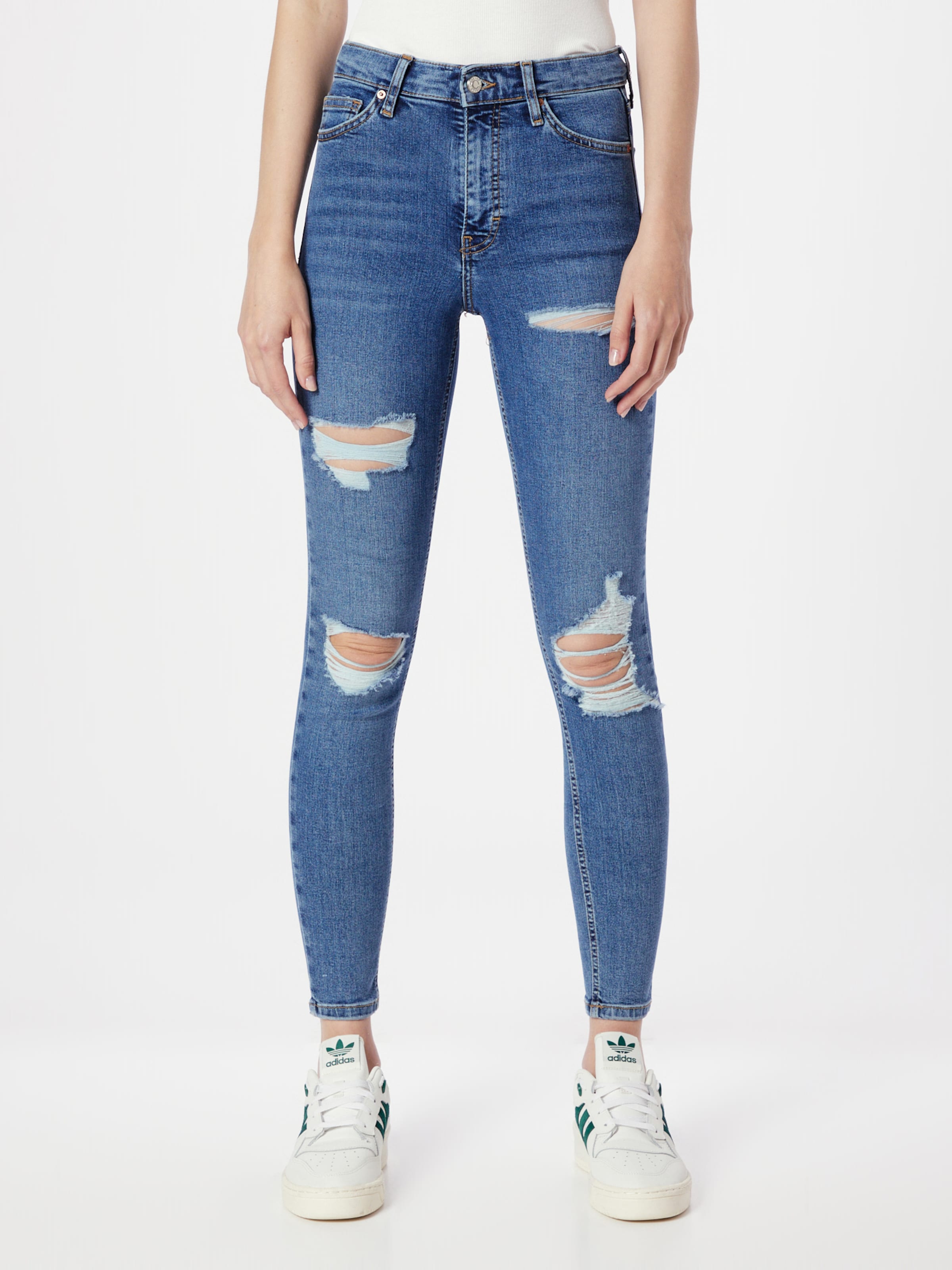 Topshop mid blue ripped jamie jeans 2025