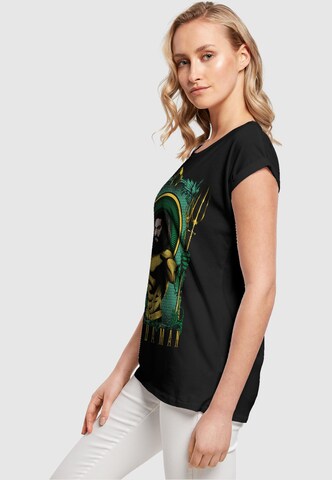 ABSOLUTE CULT Shirt 'Aquaman - Trident' in Zwart