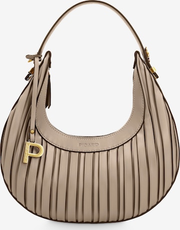 Picard Schultertasche ' Croissant ' in Beige: Vorderseite