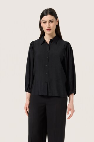 SOAKED IN LUXURY Bluse 'Leodora Stefani' i sort: forside