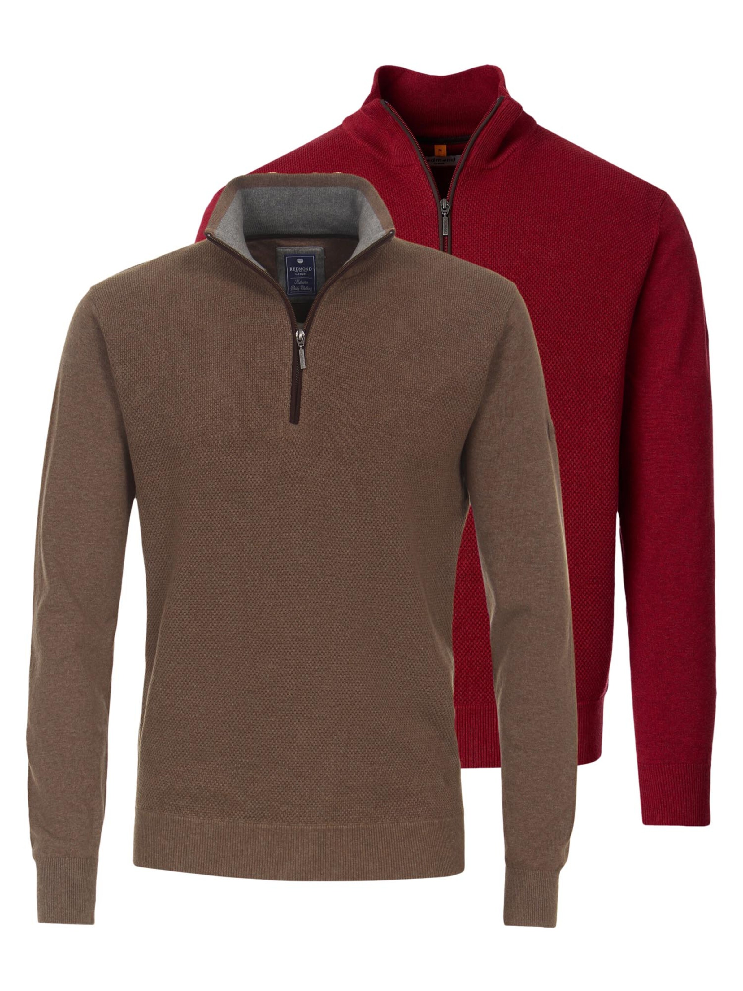 redmond Trui 'Basic' in Rood: voorkant