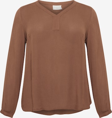 KAFFE CURVE Blouse 'Ami' in Bruin: voorkant