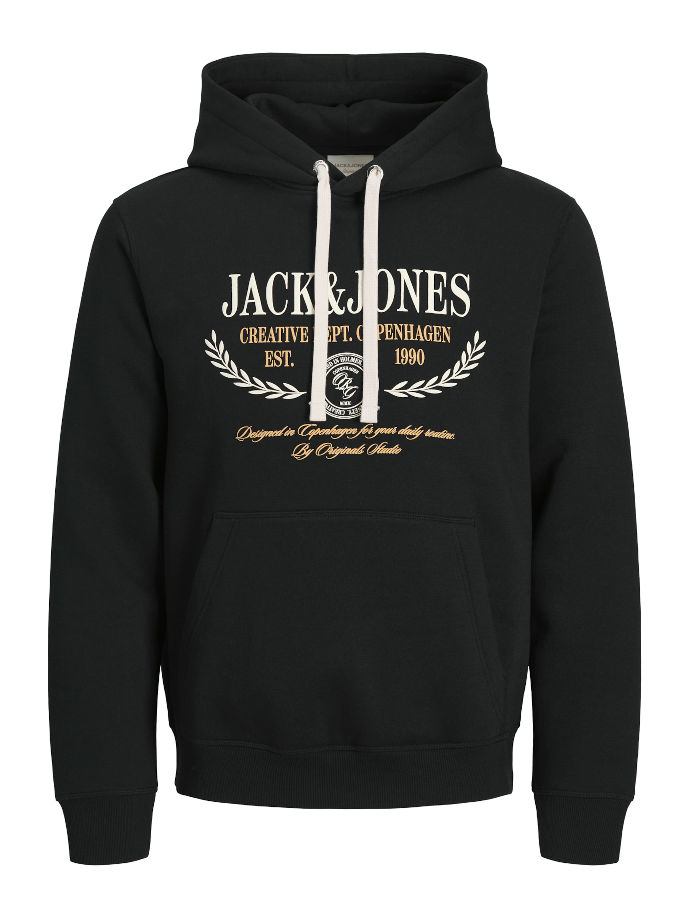 JACK & JONES - Sudadera 'JORFREDERIKSBERG' en negro: frente