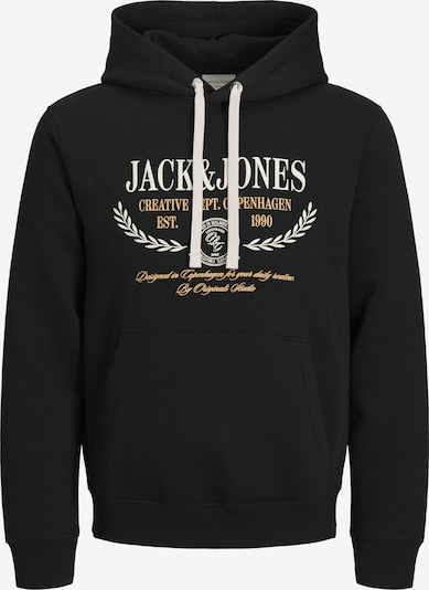 JACK & JONES Sweatshirt 'JORFREDERIKSBERG' in XS in honig / schwarz / weiß, Produktansicht