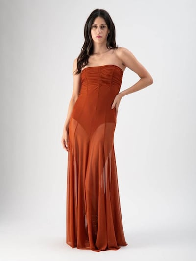 MND Robe de soirée 'Venere' en rouge rouille, Vue avec produit