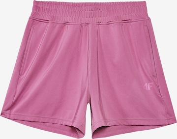4F Спортивные штаны в Ярко-розовый: спереди