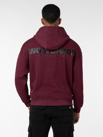 Sublevel Sweatshirt 'Worldwide' in Rood: voorkant