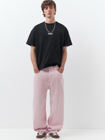 Tricou 'STWD' de la Pull&Bear pe negru