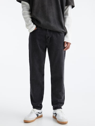 Pull&Bear Regularen Kavbojke | črna barva: sprednja stran