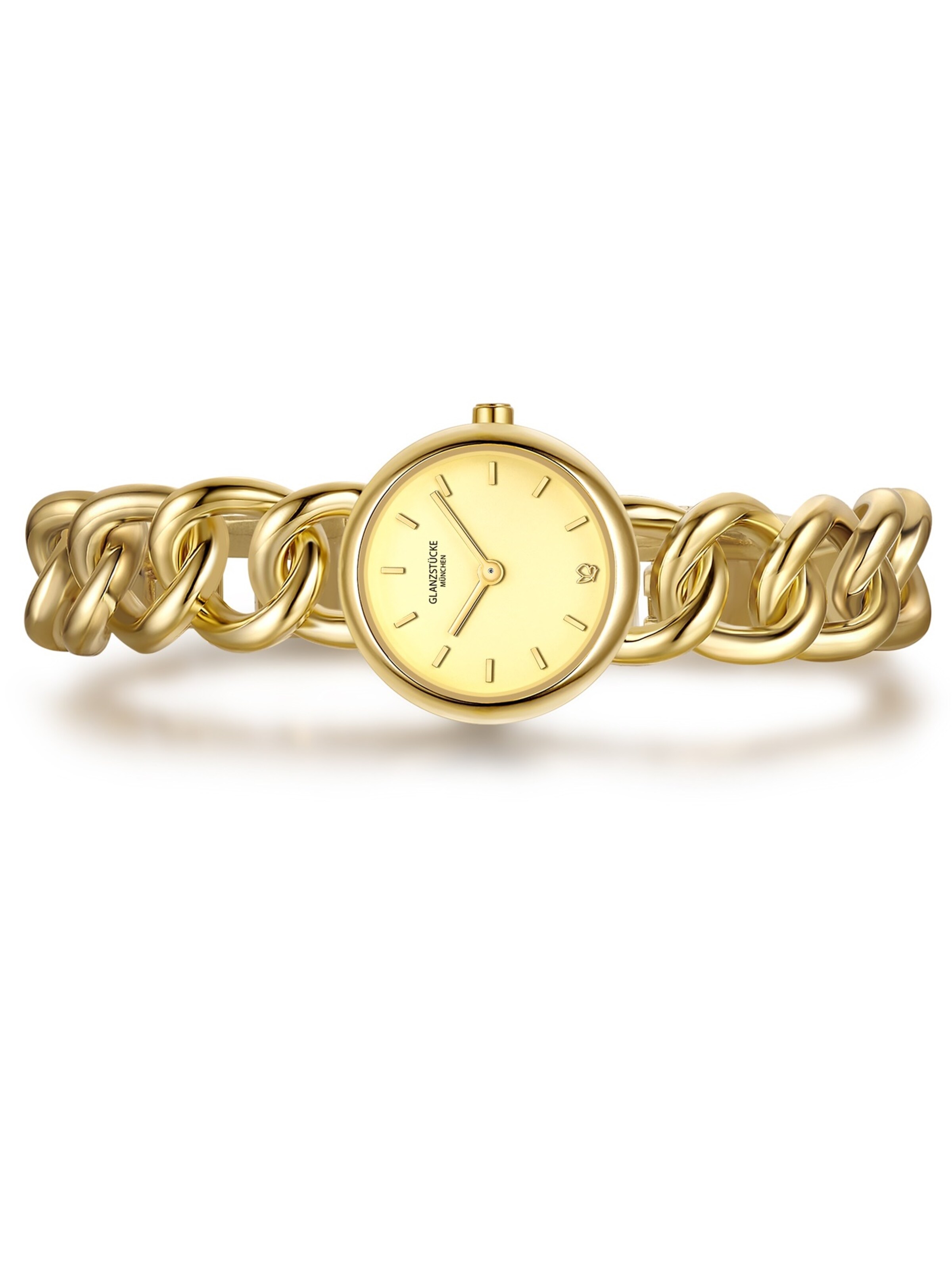 Montre à affichage analogique Glanzstücke München en or