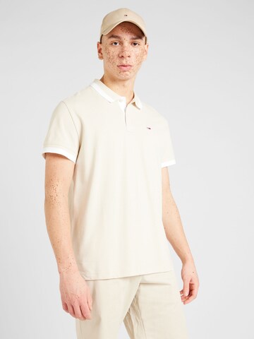 T-Shirt Tommy Jeans en beige : devant