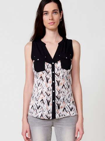 Camicia da donna di KOROSHI in nero: frontale
