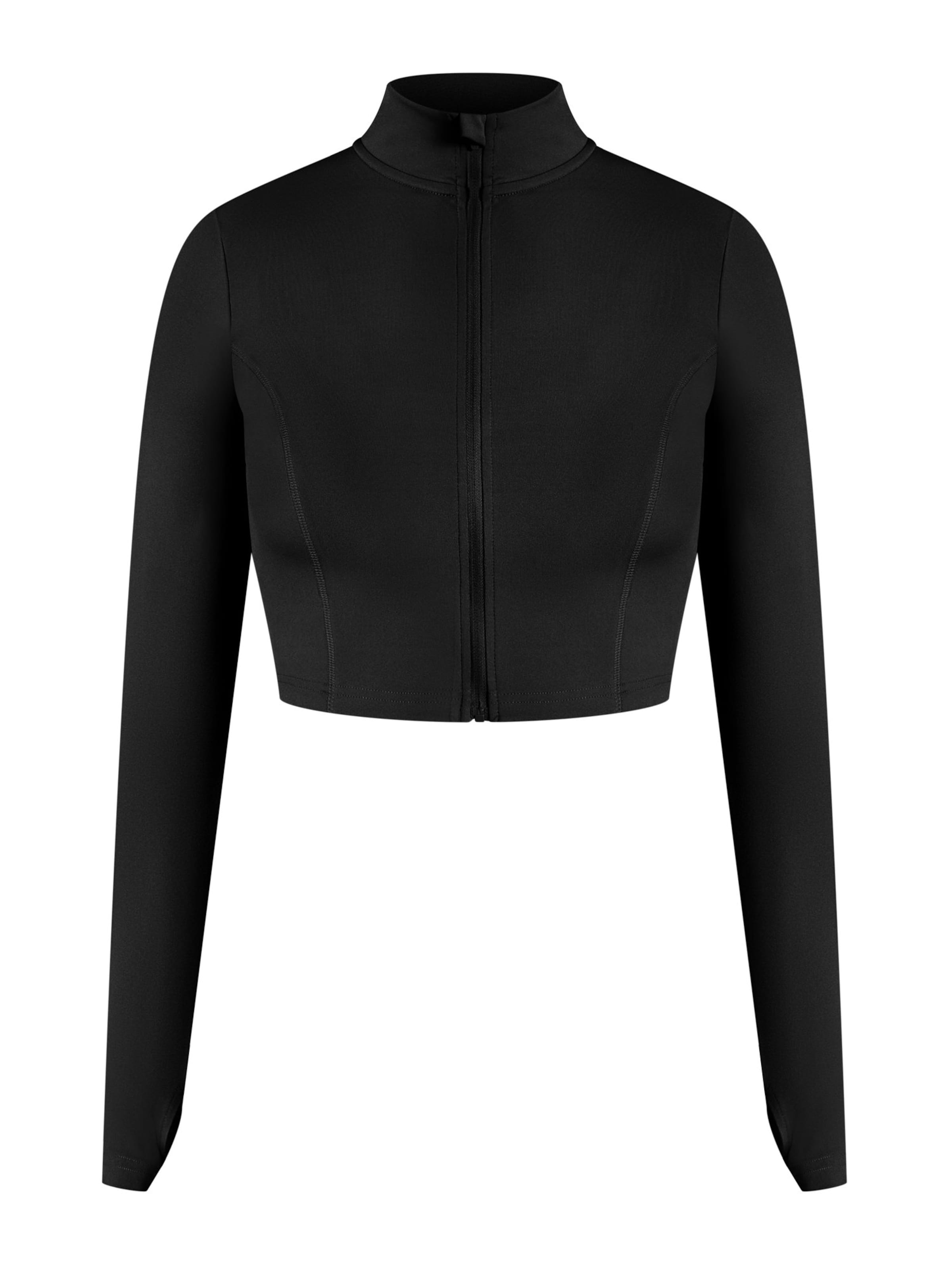 Smilodox Trainingsjack ' Nilai ' in Zwart: voorkant