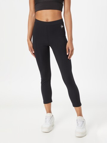 DUNLOP Skinny Workout Pants in Black: front