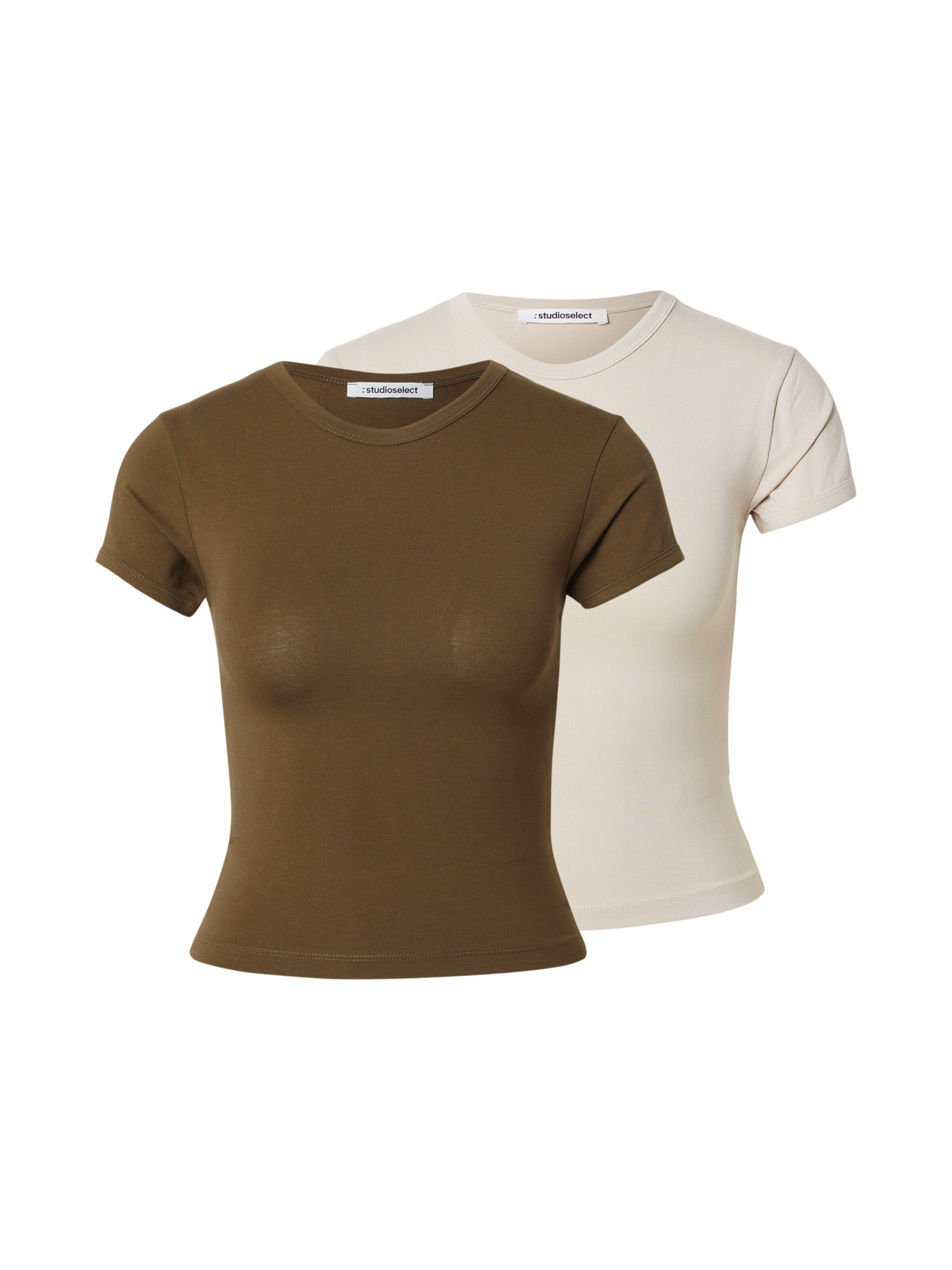 Maglietta 'Inga' studioselect di colore beige chiaro / oliva, Visualizzazione prodotti