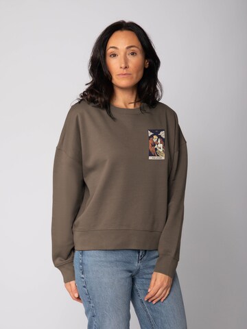 Sweat-shirt 'Tarot The Lovers ' Watapparel en marron : devant