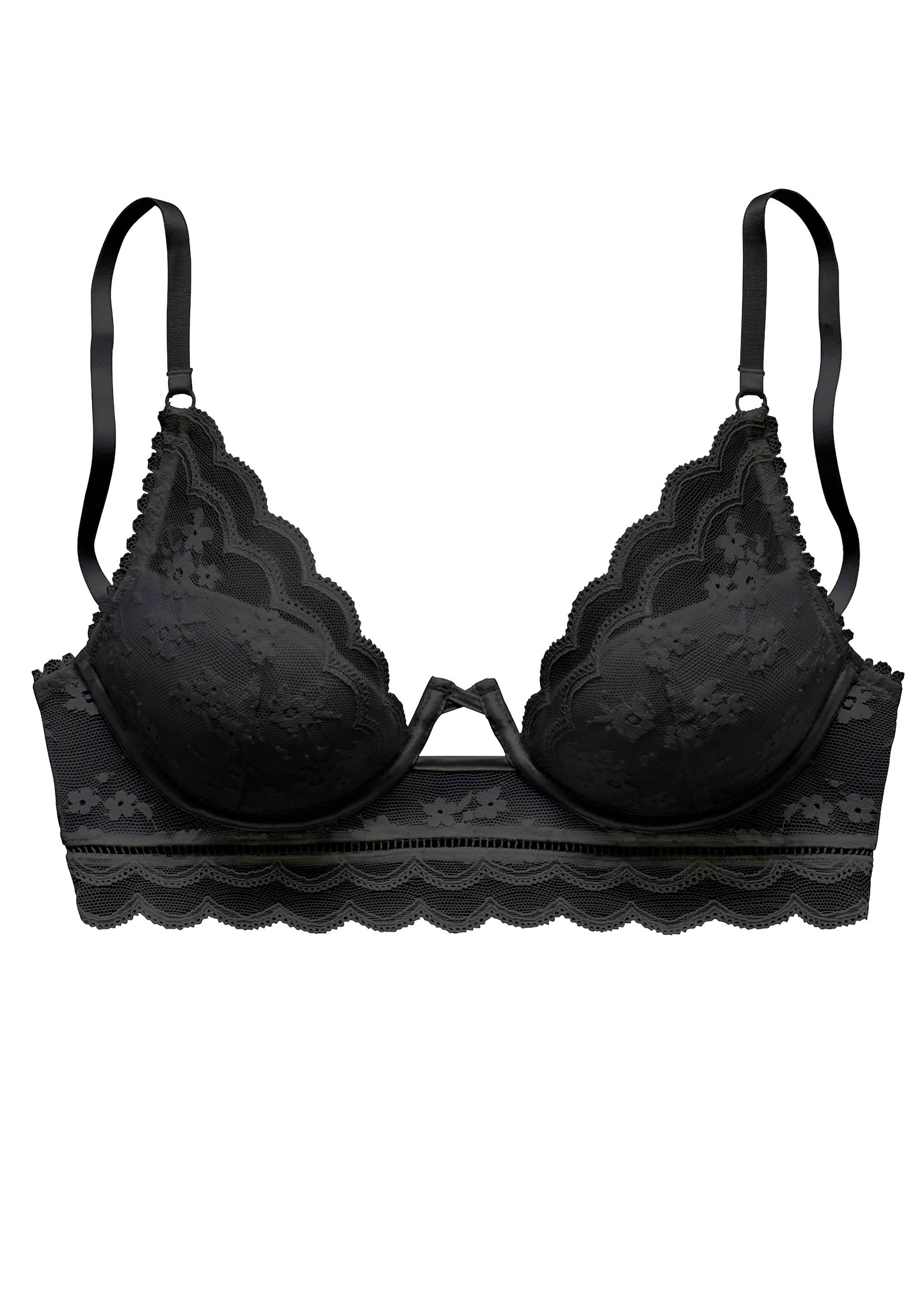 LASCANA Push-up Podprsenka – černá: přední strana