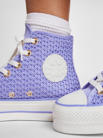 CONVERSE - Zapatillas deportivas altas 'Chuck Taylor All Star Lift Platform Knit' en azul