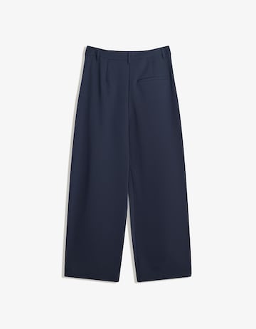 Bershka Wide leg Trousers in Blue