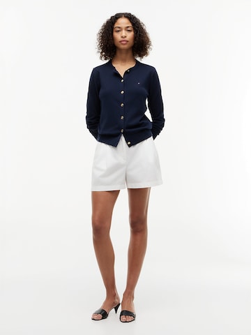 TOMMY HILFIGER - Casaco de malha 'Fine' em azul