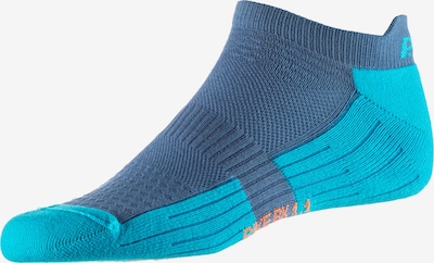 P.A.C. Sportsocken 'Footie Zip' in navy / neonblau / orange, Produktansicht