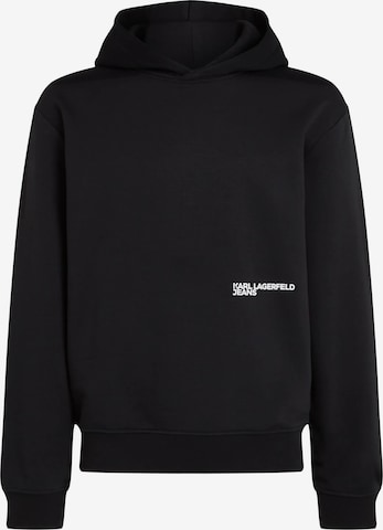 Bluză de molton de la KARL LAGERFELD JEANS pe negru: față