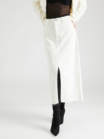 FRAME Skirt 'AXI' in White: front